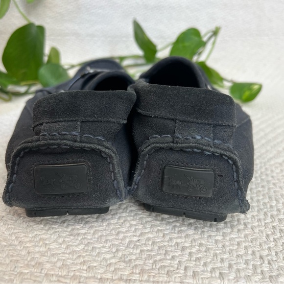 Coach Crosby Turnlock Driver Suede Loafers Navy Blue size 10D - Picture 7 of 11